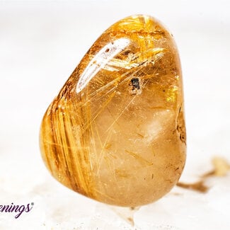 Gold (Golden Rutile Angel Venus Hair) Rutilated Quartz Smoky (Smokey) Quartz - Gold Rutile Tumbled
