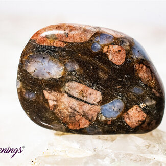 Que Sera (Quesera Blue Opal Llianite Galaxy Rhyolite Liberite Glaucophane) - Tumbled Smooth