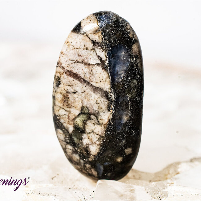 Que Sera (Blue Opal Llianite Galaxy Rhyolite Liberite Glaucophane) - Tumbled Smooth