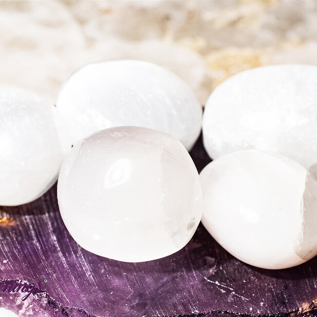 Selenite (Satin Spar Gypsum) - Tumbled Smooth