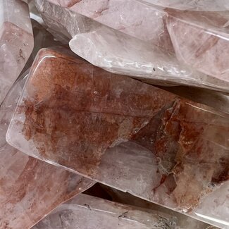 Fire Quartz (Red Hematoid) Slice - Large Slab Flat (2-4")
