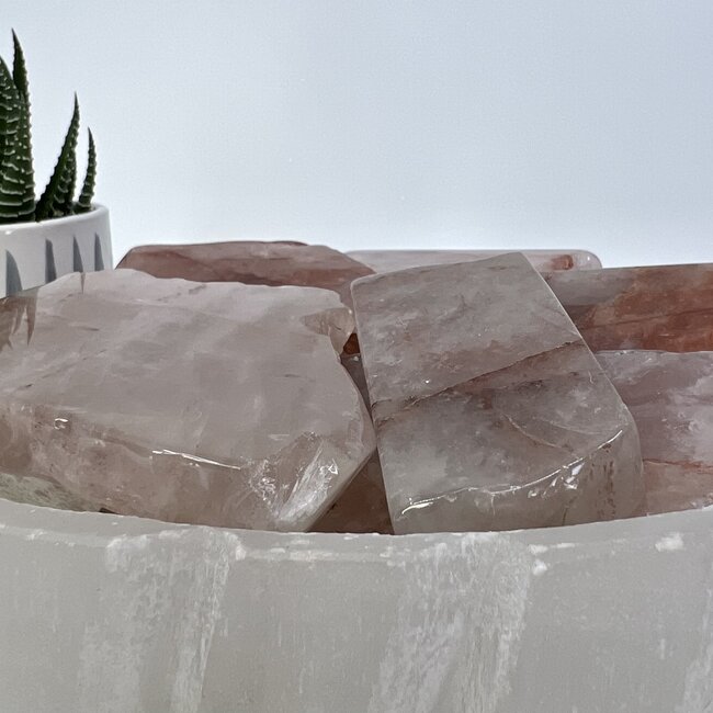 Fire Quartz (Red Hematoid) Slice - Large Slab Flat (2-4")