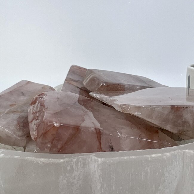 Fire Quartz (Red Hematoid) Slice - Large Slab Flat (2-4")