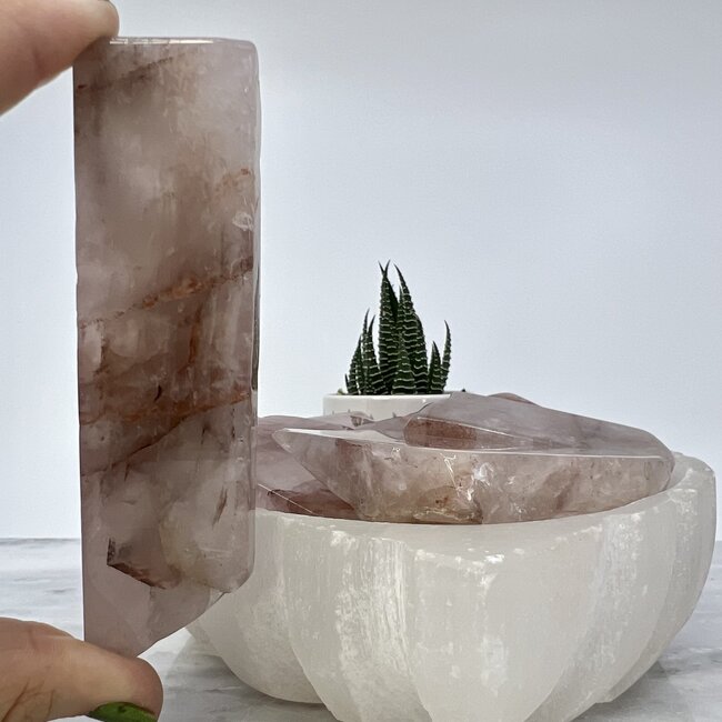 Fire Quartz (Red Hematoid) Slice - Large Slab Flat (2-4")