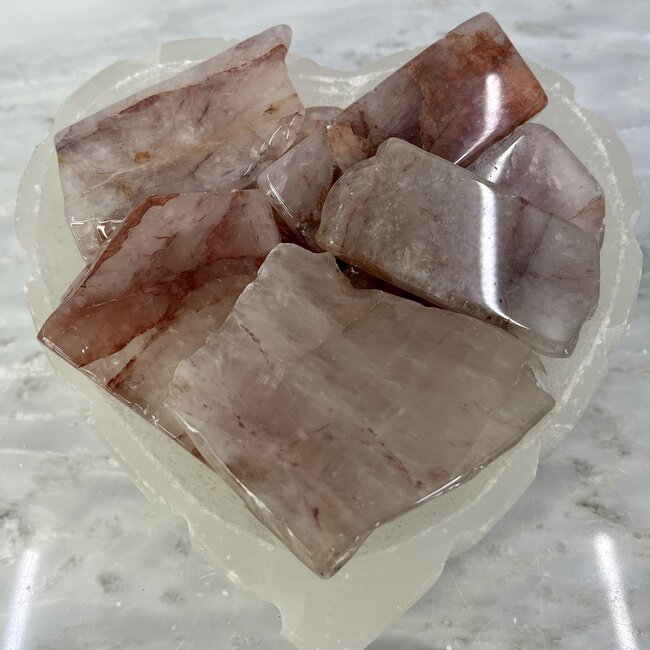 Fire Quartz (Red Hematoid) Slice - Large Slab Flat (2-4")