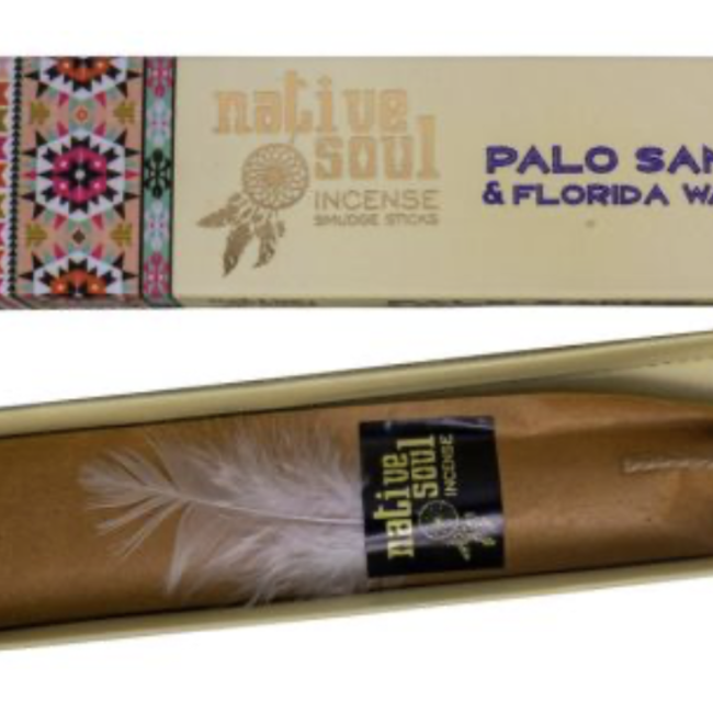 Palo Santo & Florida Water Incense Smudge - 12 Sticks in Box 15g - Native Soul