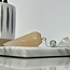 Orange Peach Selenite (Satin Spar Gypsum) Pendulum - Dowsing Hexagonal Faceted Cone Point Divination - Silver Chain Crystal Gemstone