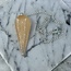 Orange Selenite Pendulum-Dowsing Hexagonal Faceted Cone Point Divination-Silver Chain-Crystal Gemstone