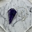Lepidolite (Purple Mica) Pendulums - Dowsing Hexagonal Faceted Cone Point Divination - Silver Chain Crystal Gemstone Lithium