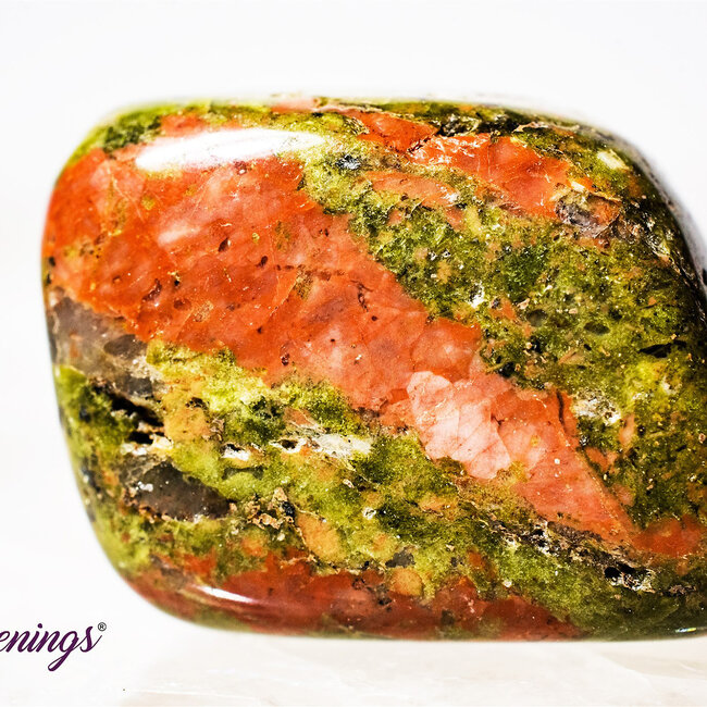 Unakite Jasper - Tumbled Smooth Epidotized Epidote Granite