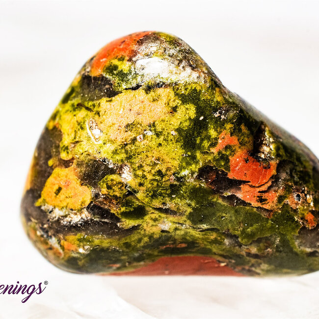 Unakite Jasper - Tumbled Smooth Epidotized Epidote Granite