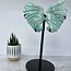 Amazonite Wings on Black Stand- 10"