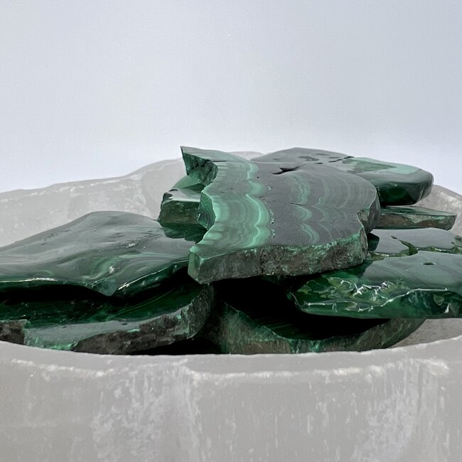 Malachite Slabs Slices Flats - Medium