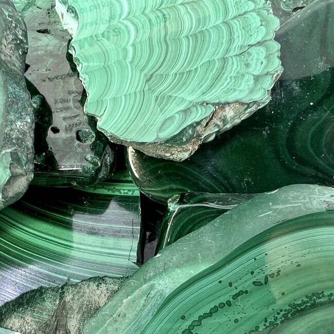 Malachite Slab Slice - Medium