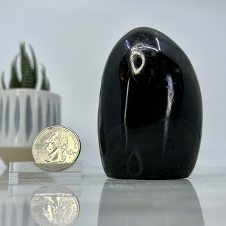 Black Tourmaline with Red Hematite Free Form - Small 2-3" Rounded Polished