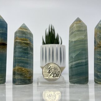 Blue Banded Onyx Towers Generator Point - Medium 2-3"