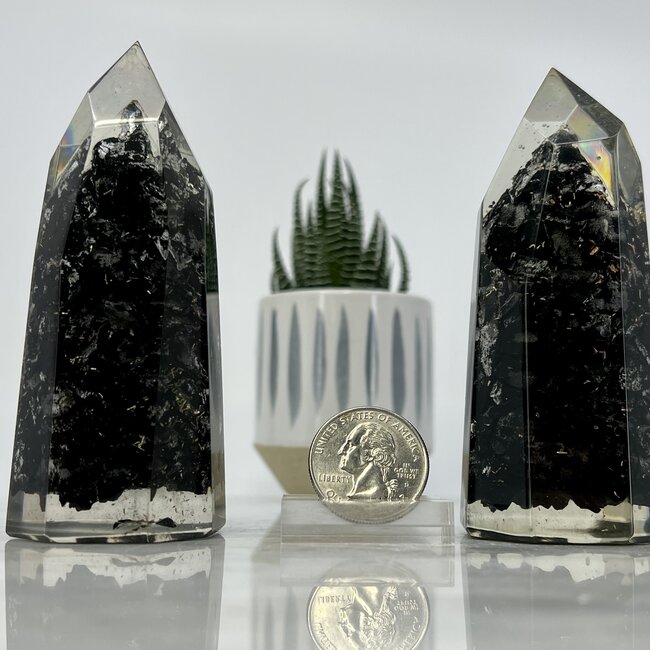 Shungite Orgonite Tower/Point/Generator - Medium (3-4")