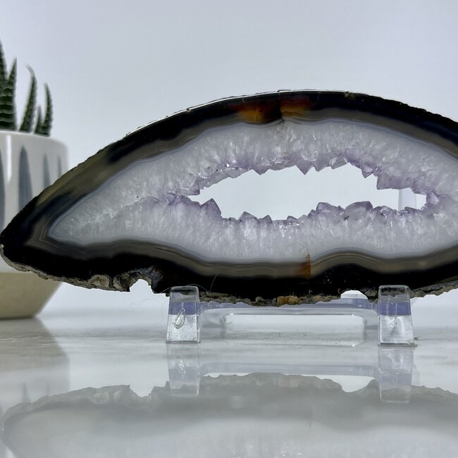 Amethyst & Gray Agate Slice/Slab- Medium (4-5")