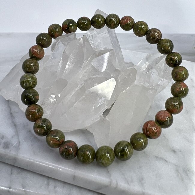 Unakite Jasper Bracelets - 6mm