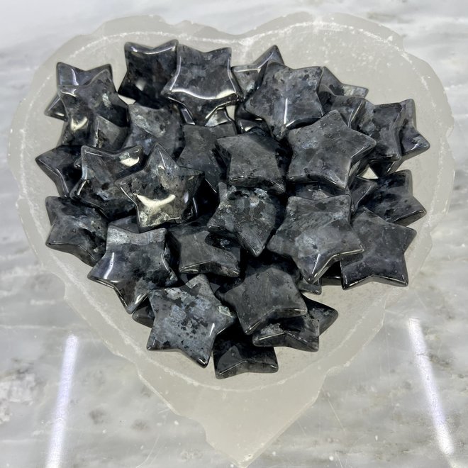 Black Labradorite/Larvikite Stars - Medium
