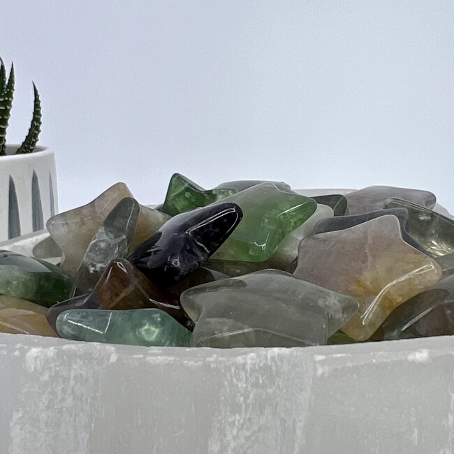 Rainbow Fluorite Stars - Medium
