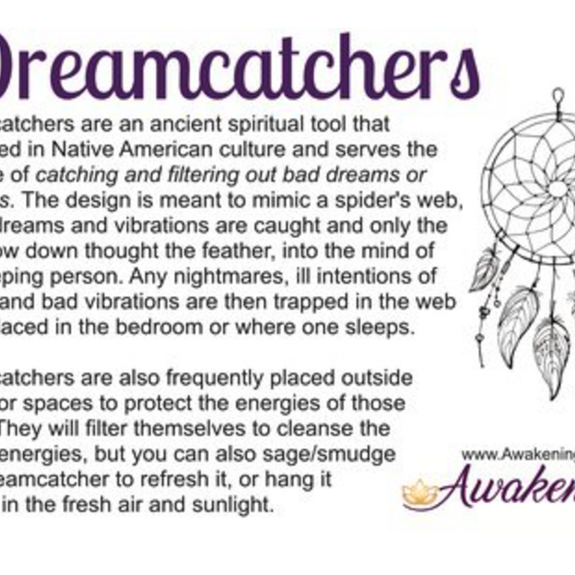 Dreamcatcher Dream Catcher-Aqua Blue Turquoise Small- Wolf Spirit 3"