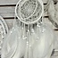 White Dreamcatcher with White Beaded Feathers- 5" Diameter