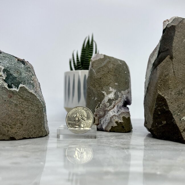 Amethyst Polished Cut Base Druzy - Medium Rough Raw Natural