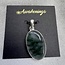 Moss Agate Pendant-Oval Large-Sterling Silver