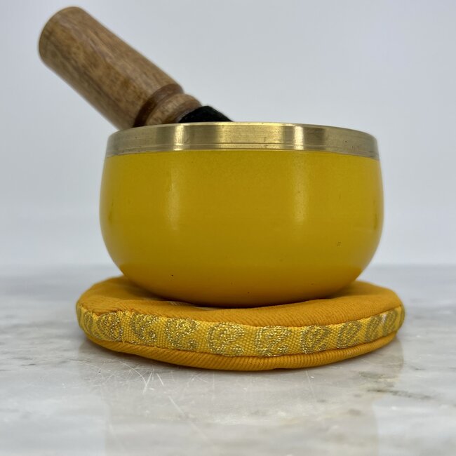 Singing Bowls - 3" Metal Solar Plexus Chakra Striker Pad Case