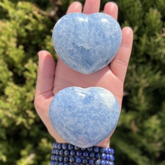 Blue Calcite Hearts - Large 2.5-3"