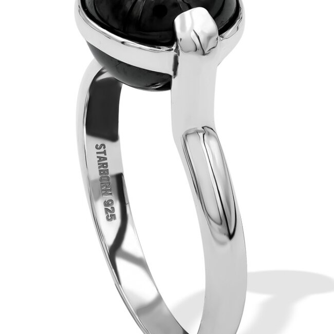 Elite Noble Shungite Ring - Size 7 - Sterling Silver