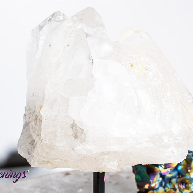Clear Quartz Cluster on Pin Stand - Medium (7-8") - Rough Raw Natural