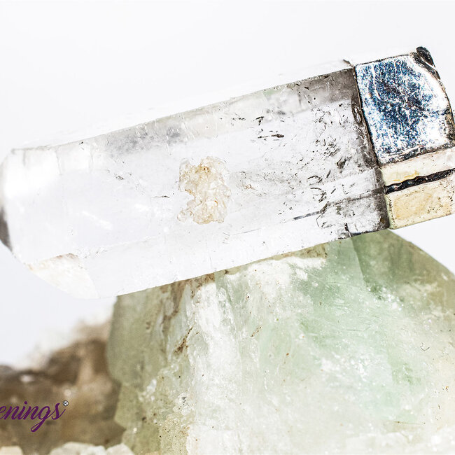 Clear (Crystal) Quartz Pendants - Natural Point  (1-2") - Silver Plated Cap Raw Natural