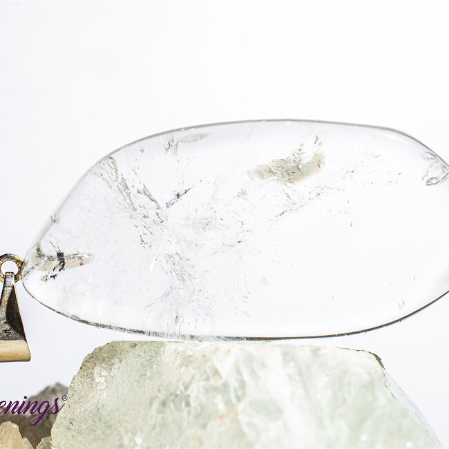 Clear Quartz Pendant-Slice Slab Round