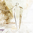 Clear (Crystal) Quartz Pendulums - Dowsing Hexagonal Faceted Point Divination - Silver Chain Crystal Gemstone
