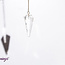 Clear (Crystal) Quartz Pendulums - Dowsing Hexagonal Faceted Point Divination - Silver Chain Crystal Gemstone