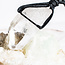 Clear (Crystal) Quartz Rough Point Necklace - Black Wax Cord Adjustable