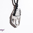Clear (Crystal) Quartz Rough Point Necklace - Black Wax Cord Adjustable