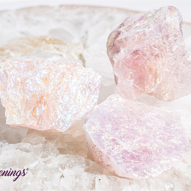 Aura Rose Quartz Rough - Medium Raw Natural