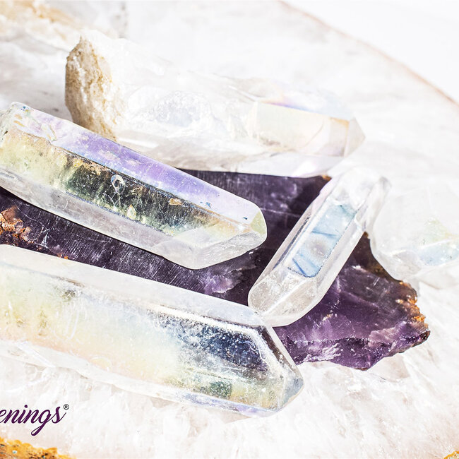 White (Angel) Aura Quartz Points - Clear Medium