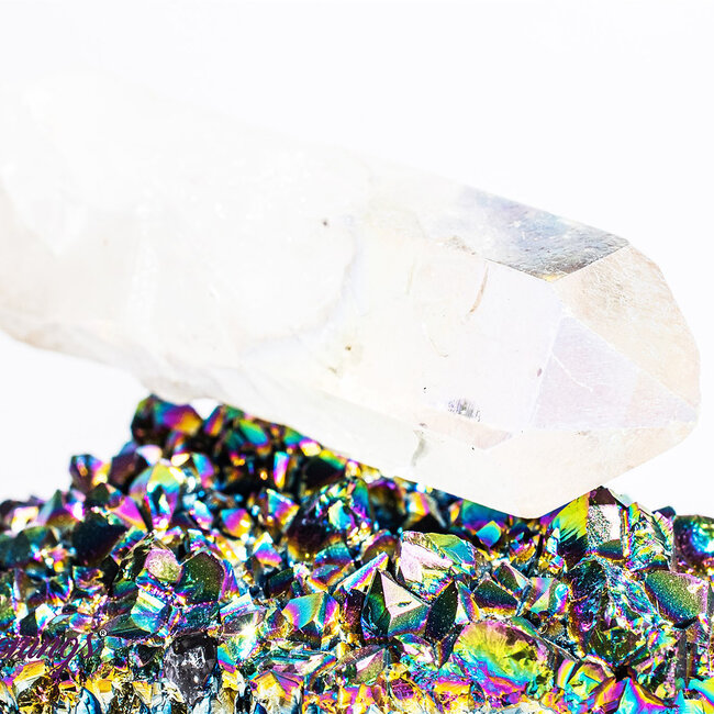 White (Angel) Aura Quartz Points - Clear Medium