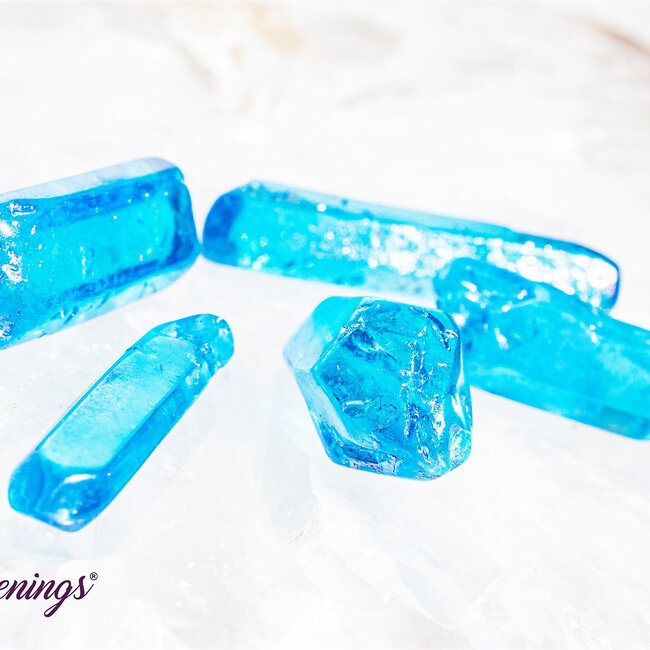 Blue Aura Quartz (Titanium) Points - Clear Medium