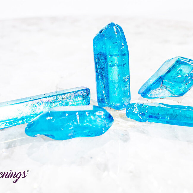 Blue Aura Quartz (Titanium) Points - Clear Medium