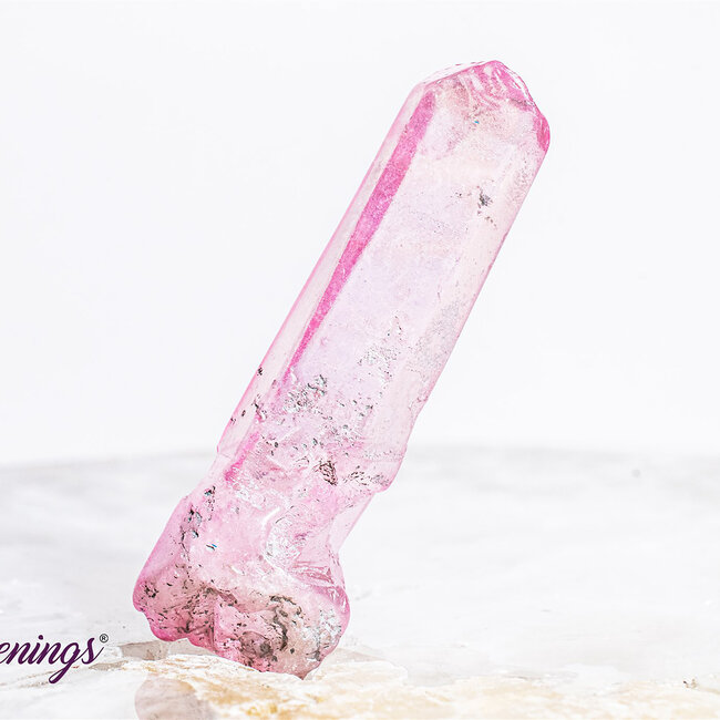 Pink (Rose) Aura Clear Crystal Quartz - Points Rough Raw
