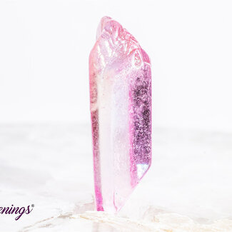 Pink (Rose) Aura Clear Crystal Quartz - Points Rough Raw