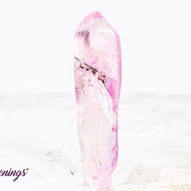 Pink (Rose) Aura Clear Crystal Quartz - Points Rough Raw
