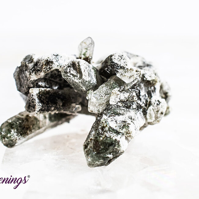 Chlorite Cluster - Garden Landscape Lodolite Phantom Ghost Quartz - Small Rough Raw Natural