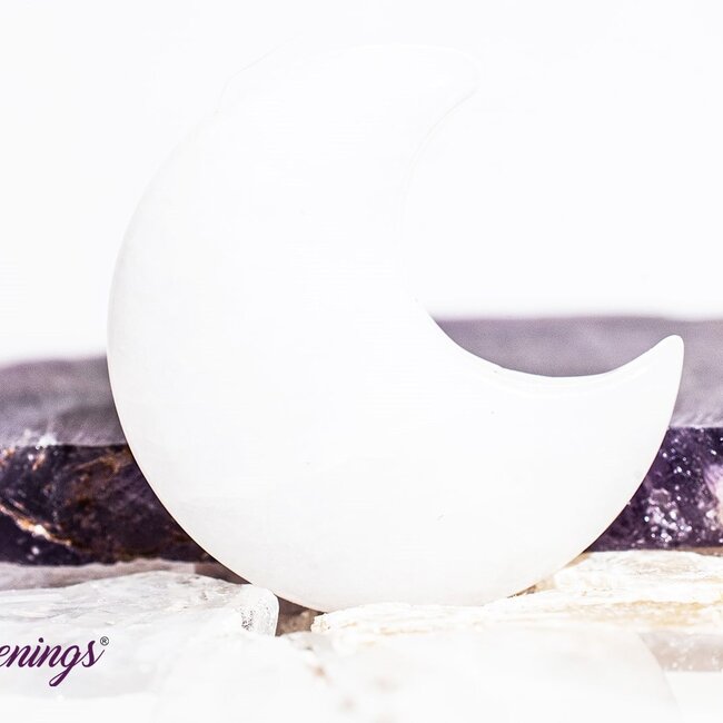Clear Quartz Crescent Moon - Medium