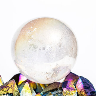 Aura White Angel Quartz Sphere Orb (30-40mm)